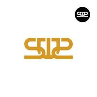 Letter SWZ SW2 Monogram Logo Design vector