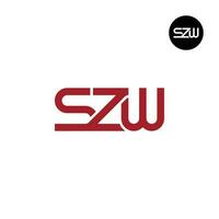 Letter SZW Monogram Logo Design vector