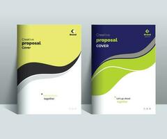 Business Proposal Cover Design Template adept for multipurpose projects vector