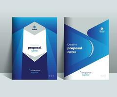 Creative Business Proposal Cover Design Template adept for multipurpose projects vector