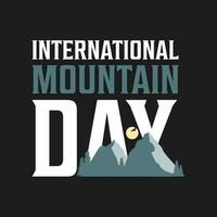 International Mountain Day typography letter emblem vector