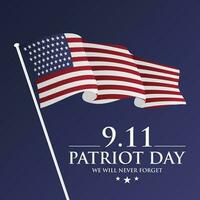 Patriot Day 9 11 USA Background Illustration with flag vector