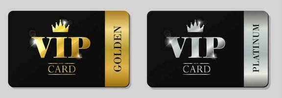 Vector VIP golden and platinum card