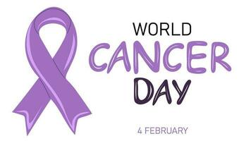 mundo cáncer día, marcado en febrero 4 4 vector