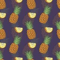 Pineapple seamless pattern vector