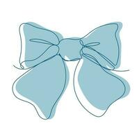 Cute gift bow on white background vector