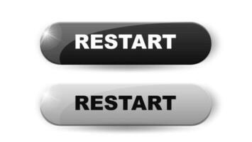 Restart button. Vector illustration