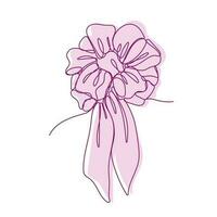 Cute gift bow on white background vector