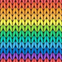 Rainbow knitted texture. Colorful seamless pattern for LGBT vector