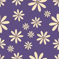 Floral seamless pattern in retro style vector
