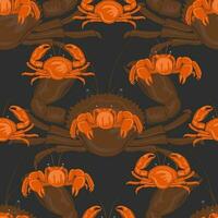 Seamless pattern with Crabs. Marine dweller. Concept of sea and ocean life vector