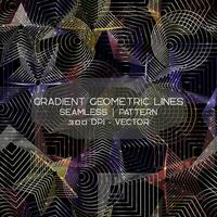 seamless gradient lines geometric shape wallpaper Background with memphis style vector