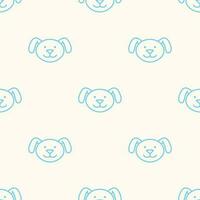 Dog muzzle. Dog character is in doodle style for designing baby clothes. Hand drawn seamless pattern with cute cartoon Dog. Bohemian nursery print. Kids design texture for pajamas. Vector illustration