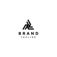 Creative Initial Letter UCN Forming Triangle Symbol Logo Design. Three Letter U C N Rotating Forming Triangle Symbol Logo Design. vector