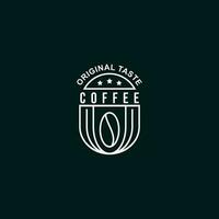 único logo diseño para café tienda vector
