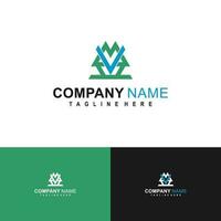 MV initials and house illustration logo design suitable for a property company vector