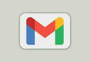 Gmail logo. Google product. Icon of logotype gmail. Editorial vector illustration.