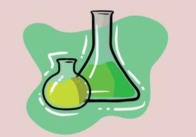 Test tubes colorful vector icon. Chemistry lab flask, science symbol.