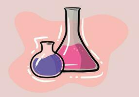 Test tubes colorful vector icon. Chemistry lab flask, science symbol.