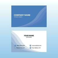 Modern Business Card With White Blue Texture And White Background vector