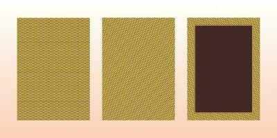 Woven Background Mat Frame Light Brown vector