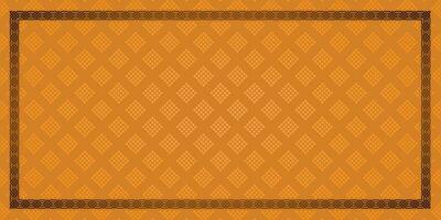 Rectangle Geometric Pattern Background With Brown Frame vector