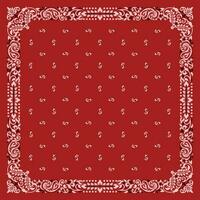 Simply Bandana decorated with white black geometric ornament lines that can be applied to fabrics of various colors vector