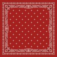 Simply Bandana decorated with white black geometric ornament lines that can be applied to fabrics of various colors vector
