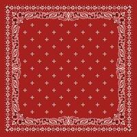 Simply Bandana decorated with white black geometric ornament lines that can be applied to fabrics of various colors vector