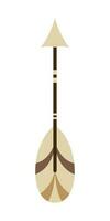 Ethnic Arrow Illustration. Boho Arrow In Flat Design Illustration.  Decorative design element in Boho style. Vector illustration isolated on white background.