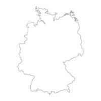 Mapa de Alemania muy detallado con bordes aislados en segundo plano. vector