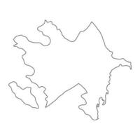 Highly detailed Azerbaijan map with borders isolated on background vector