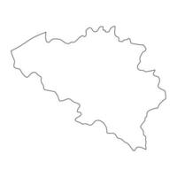 Highly detailed Belgium map  with borders isolated on background vector