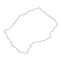 Highly detailed Lesotho map with borders isolated on background vector