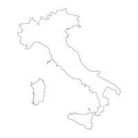 Mapa de Italia muy detallado con bordes aislados en segundo plano. vector