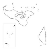 Highly detailed Tonga map with borders isolated on background vector