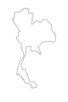 Highly detailed Thailand map with borders isolated on background vector