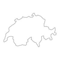 Highly detailed Switzerland map with borders isolated on background vector