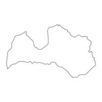 Highly detailed Latvia map with borders isolated on background vector