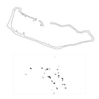 Highly detailed Marshall Islands with Majuro map with borders isolated on background vector