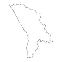 Highly detailed Moldova map with borders isolated on background vector