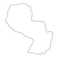 Paraguay mapa muy detallado con bordes aislados en segundo plano. vector