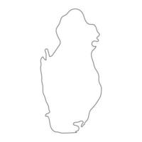 Highly detailed Qatar map with borders isolated on background vector
