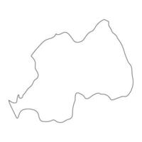 Highly detailed Rwanda map with borders isolated on background vector