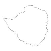 Highly detailed Zimbabwe map with borders isolated on background vector