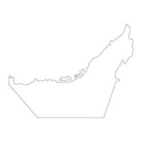 Highly detailed United Arab Emirates map with borders isolated on background vector