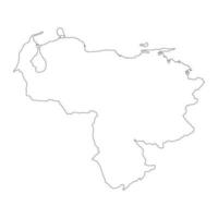 Highly detailed Venezuela map with borders isolated on background vector