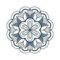 Mandala vector element round ornament decoration for adult coloring pages, stress relief and relaxation meditation, tattoo, henna, etc