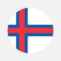 Faroe Islands flag simple illustration for independence day or election vector
