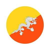 Bhutan flag simple illustration for independence day or election vector